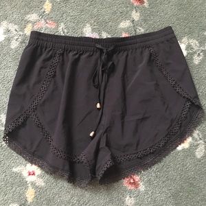 Black fashion shorts